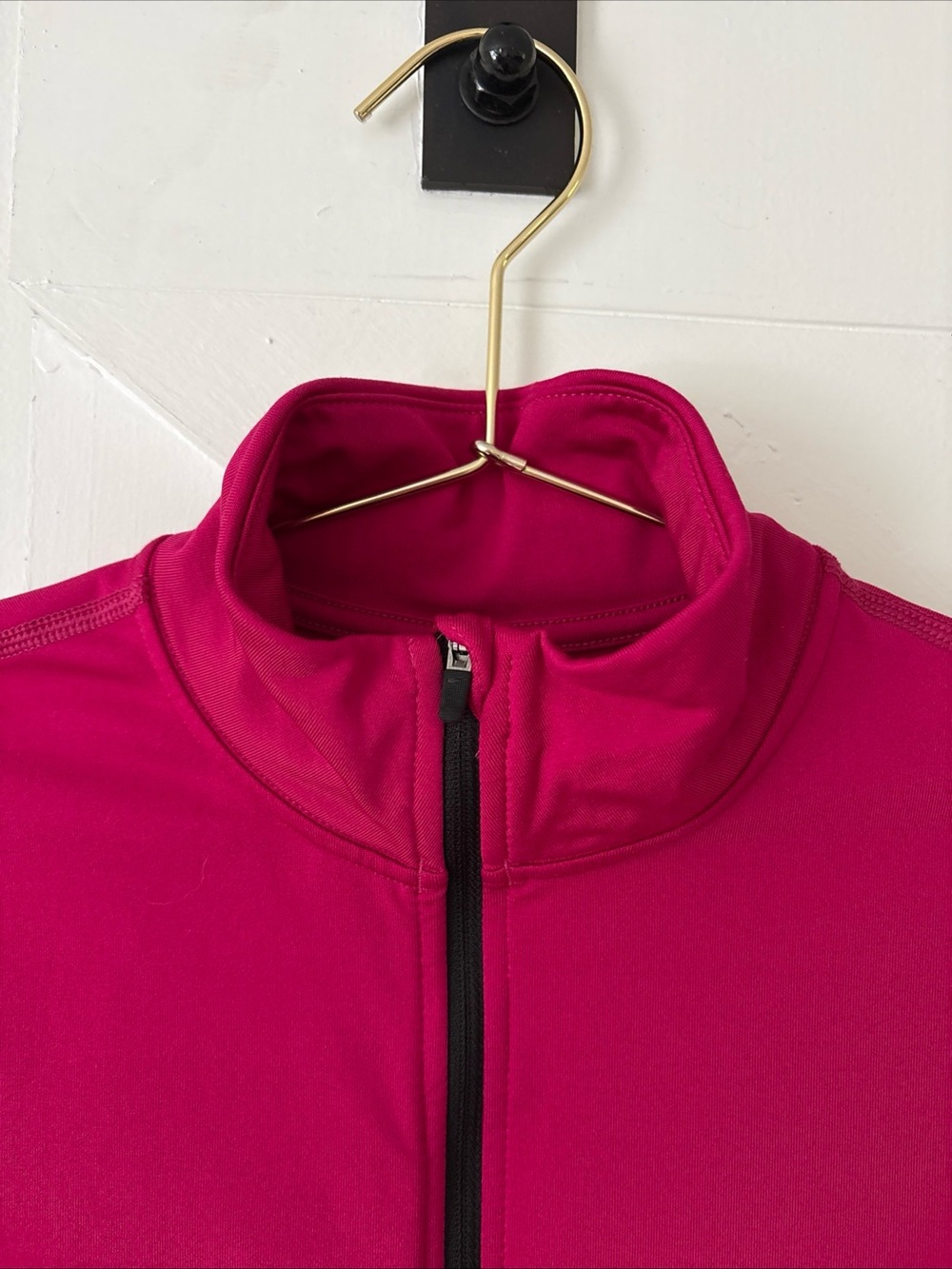 Nike Pro Women’s Dri-fit Quarter Zip Pullover Training Top Size Large Pink Run - Picture 3 of 11